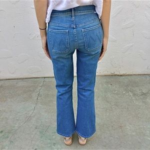 MOTHER Patch Slacker Crop Flare Jeans Retro